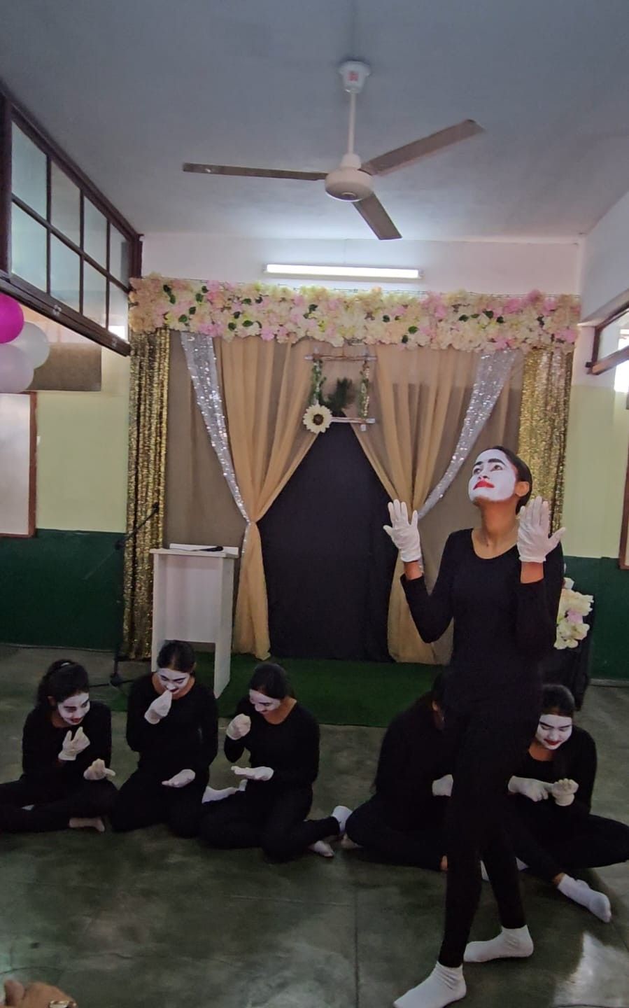 Students at the end of year ceremony