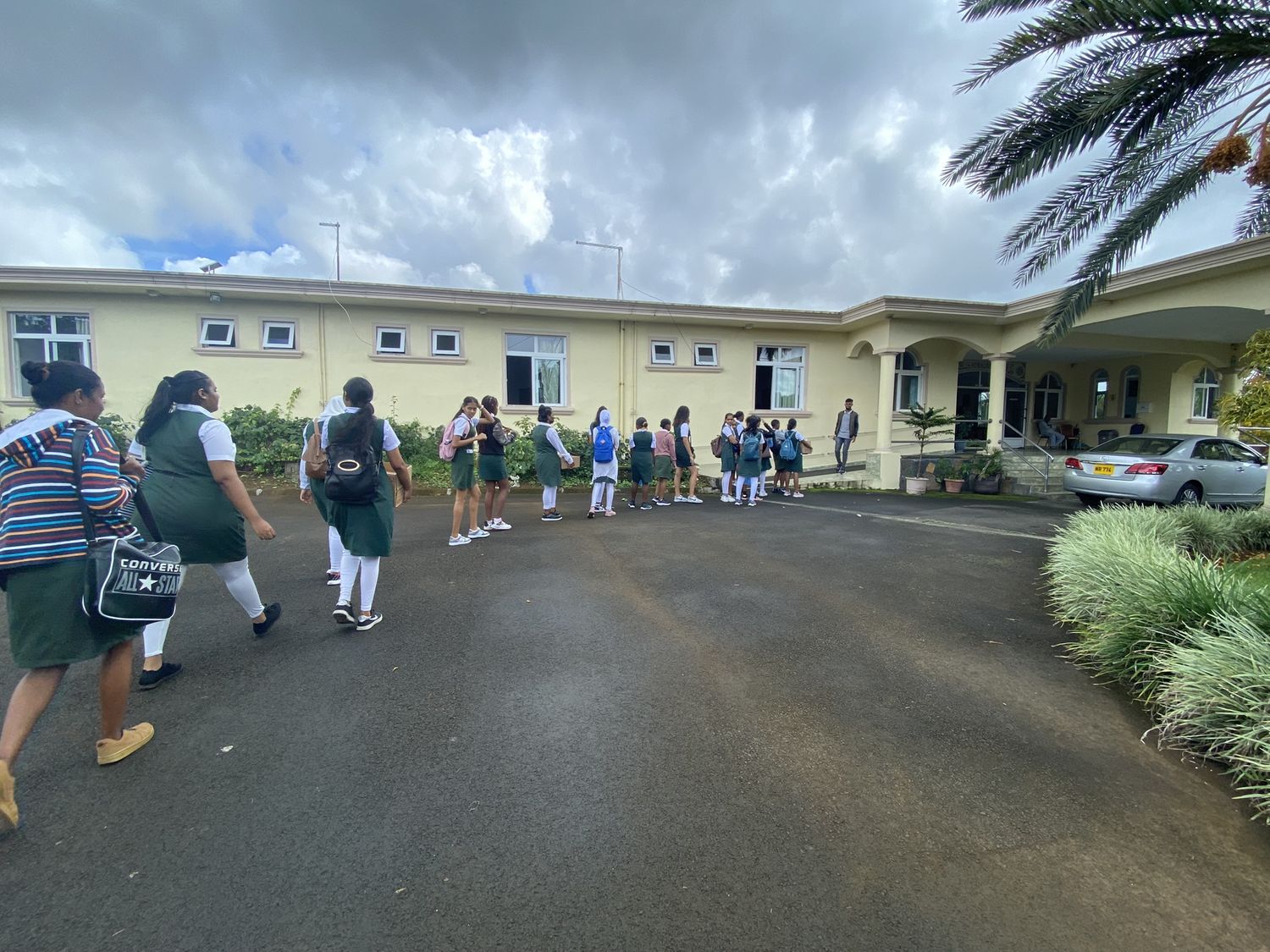 Students taking part in charity work