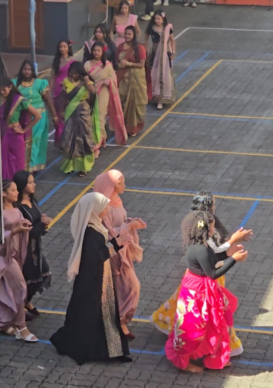 Students at the fashion show